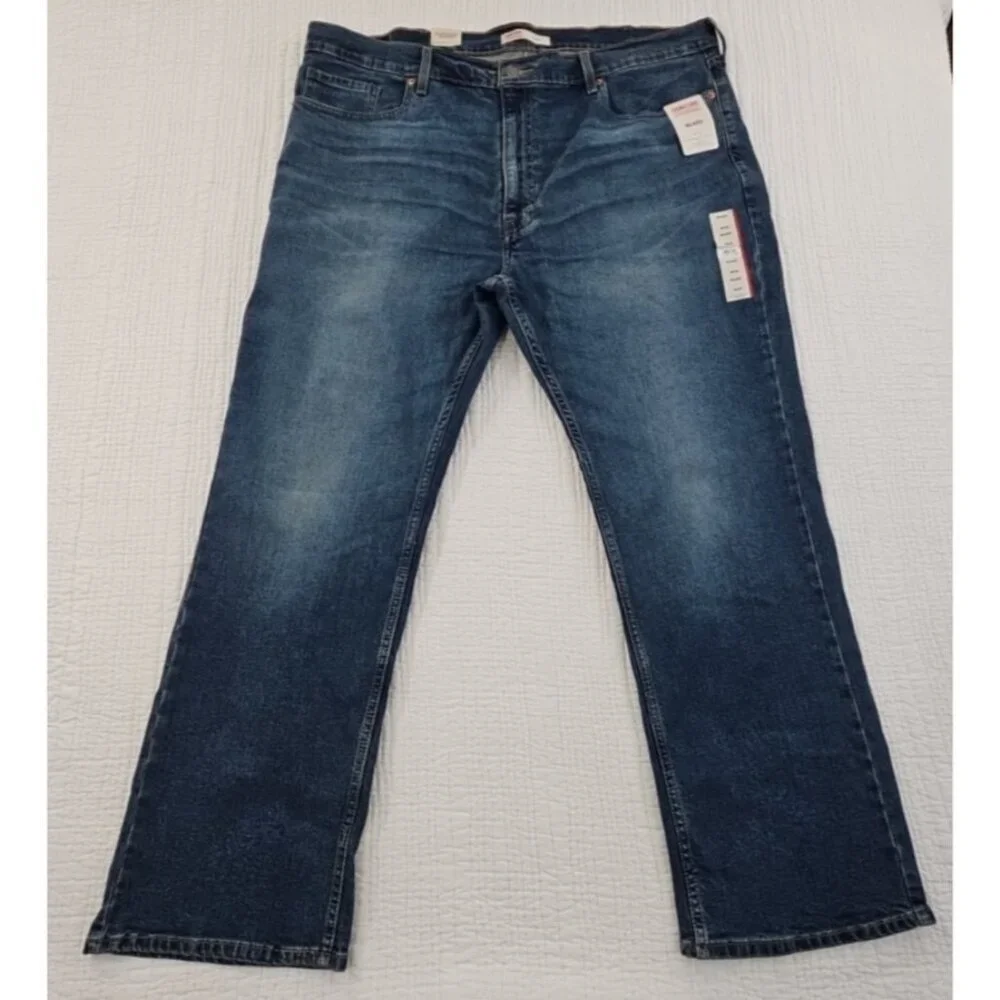NEW Levi's Signature Series Jeans Men's 42x30 Medium Wash Stretch Denim Relaxed